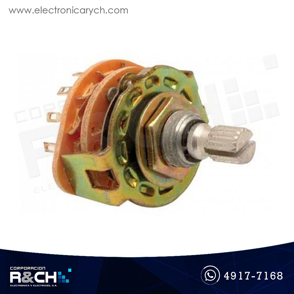 SW-TPDT-PD Switch 3 polos 2 tiros palanca deslizable | Electronica R&CH